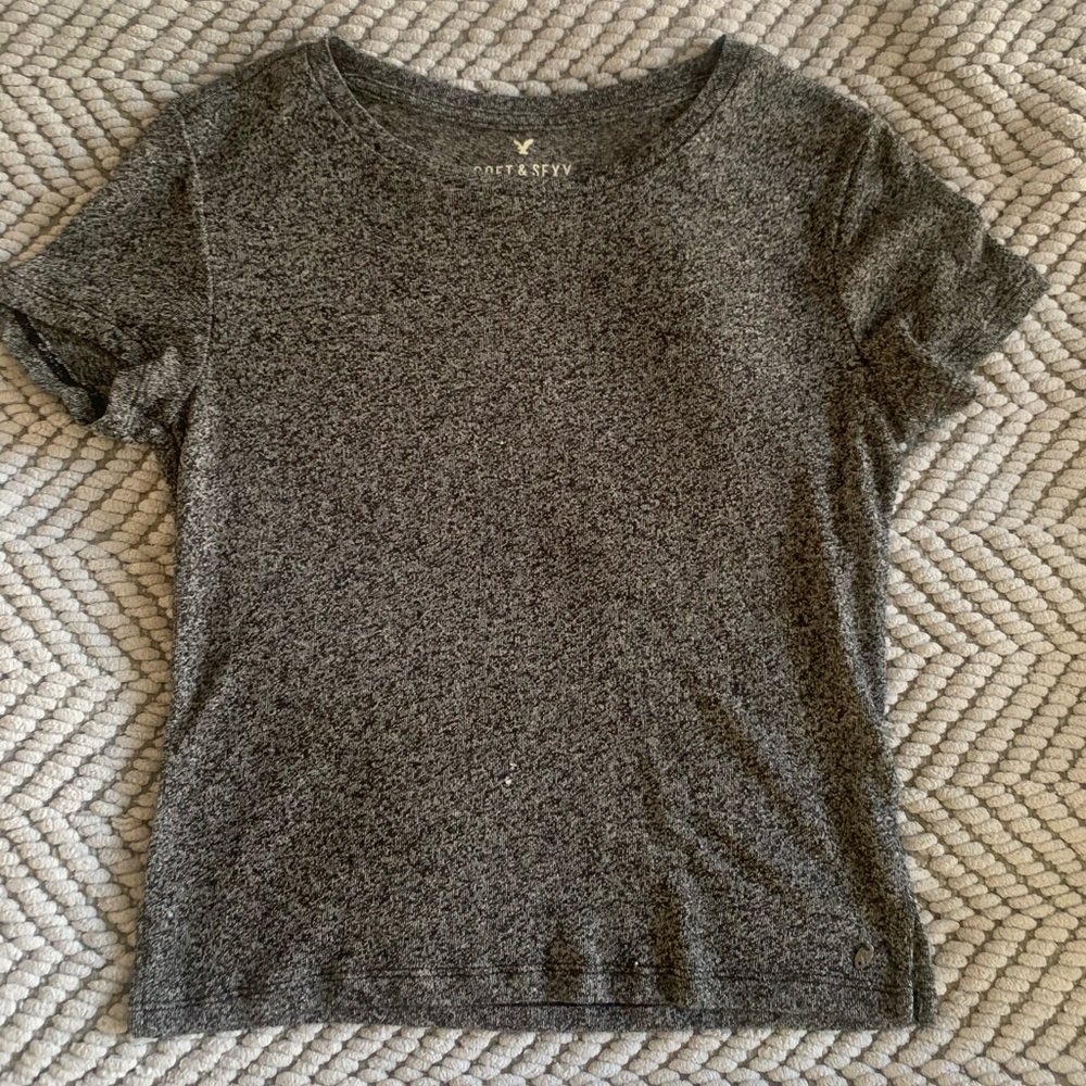 Grey heather baby tee